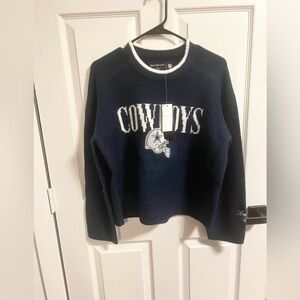 NWT Abercrombie & Fitch Navy Blue Dallas Cowboys Sweater